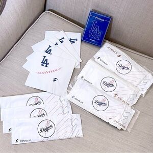 Los Angeles Dodgers X Starlux Airline Playing Cards Wipes Napkin Coffee Stirrers